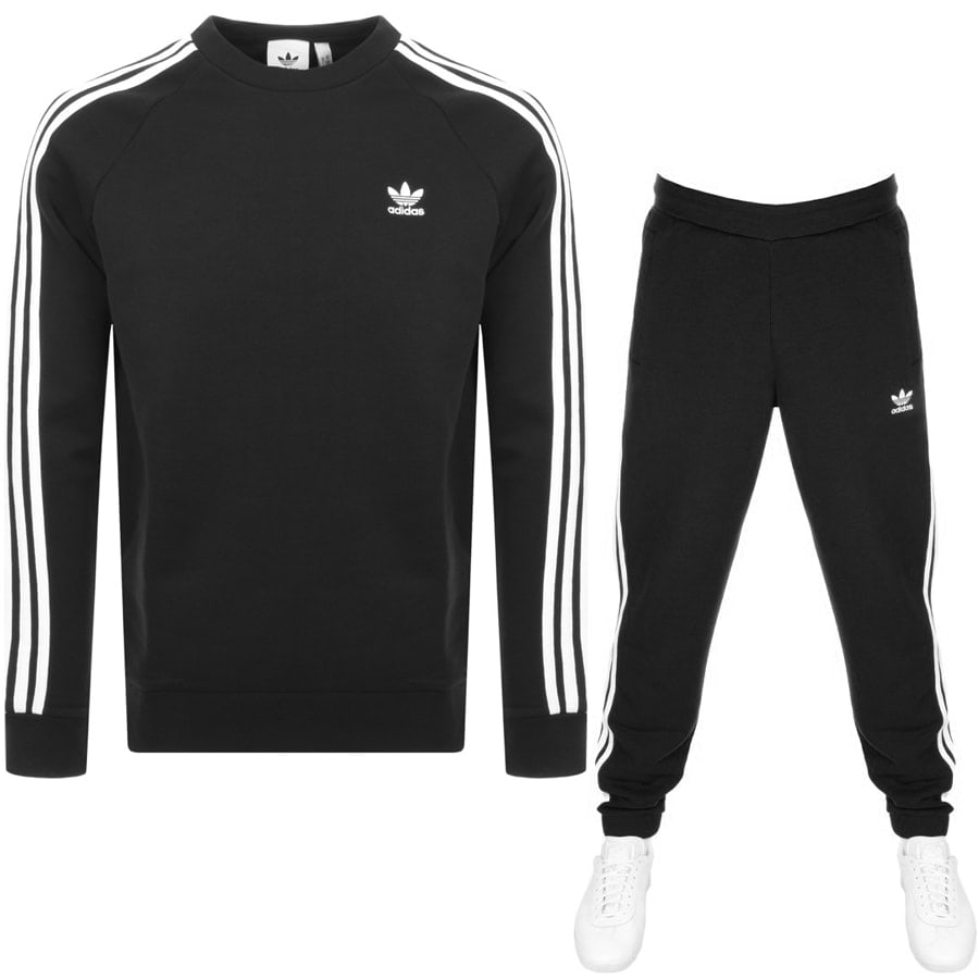 Alternative Image for Productadidas Originals Three Stripe Tracksuit Black1